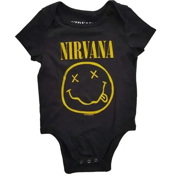 NWT - Rabbit Skins - short  sleeve Nirvana onesie shirt/top. Size 12 months - Picture 2 of 5